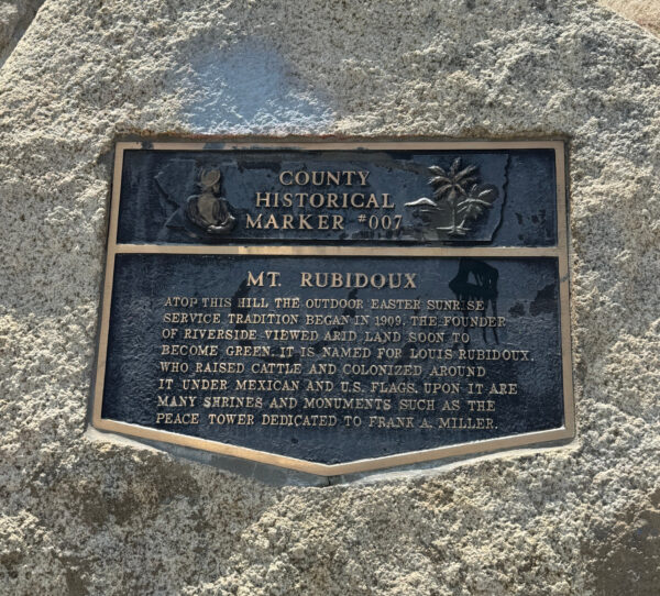 Mt. Rubidoux Historical Marker
