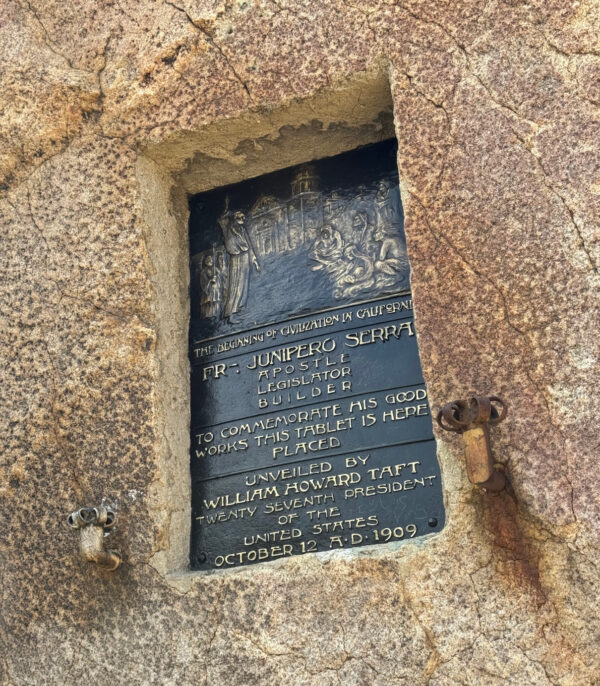 Plaque for Father Junipero Serra at Mt. Rubidoux