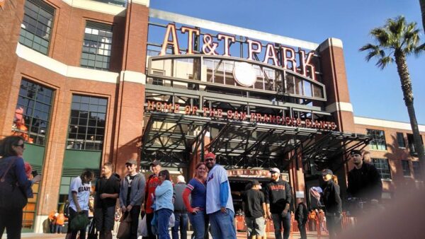 Couple in 2014 at then AT&T Park, now Oracle Park, home of the San Francisco Giants