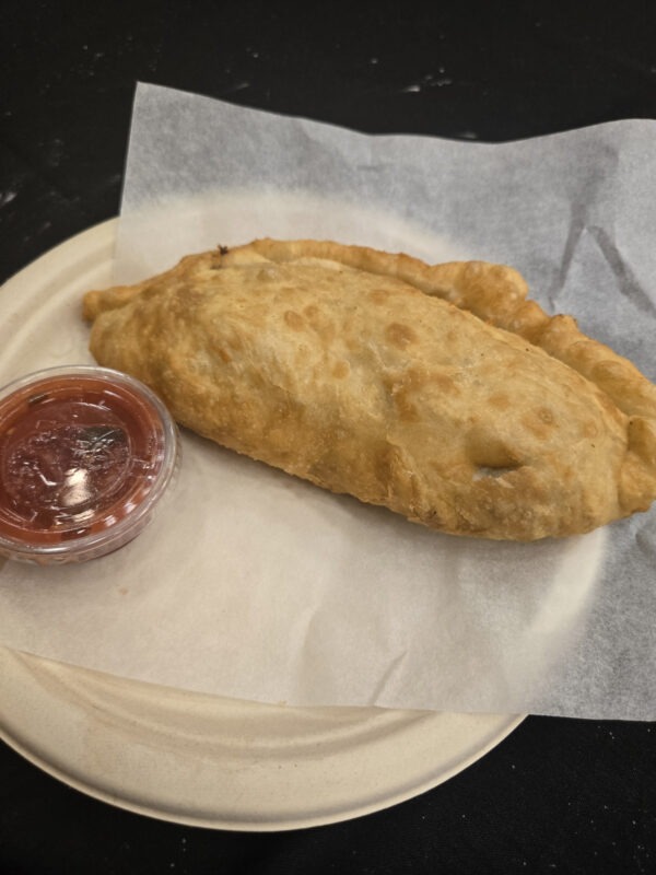 Native American Stuffed Frybread served with salsa