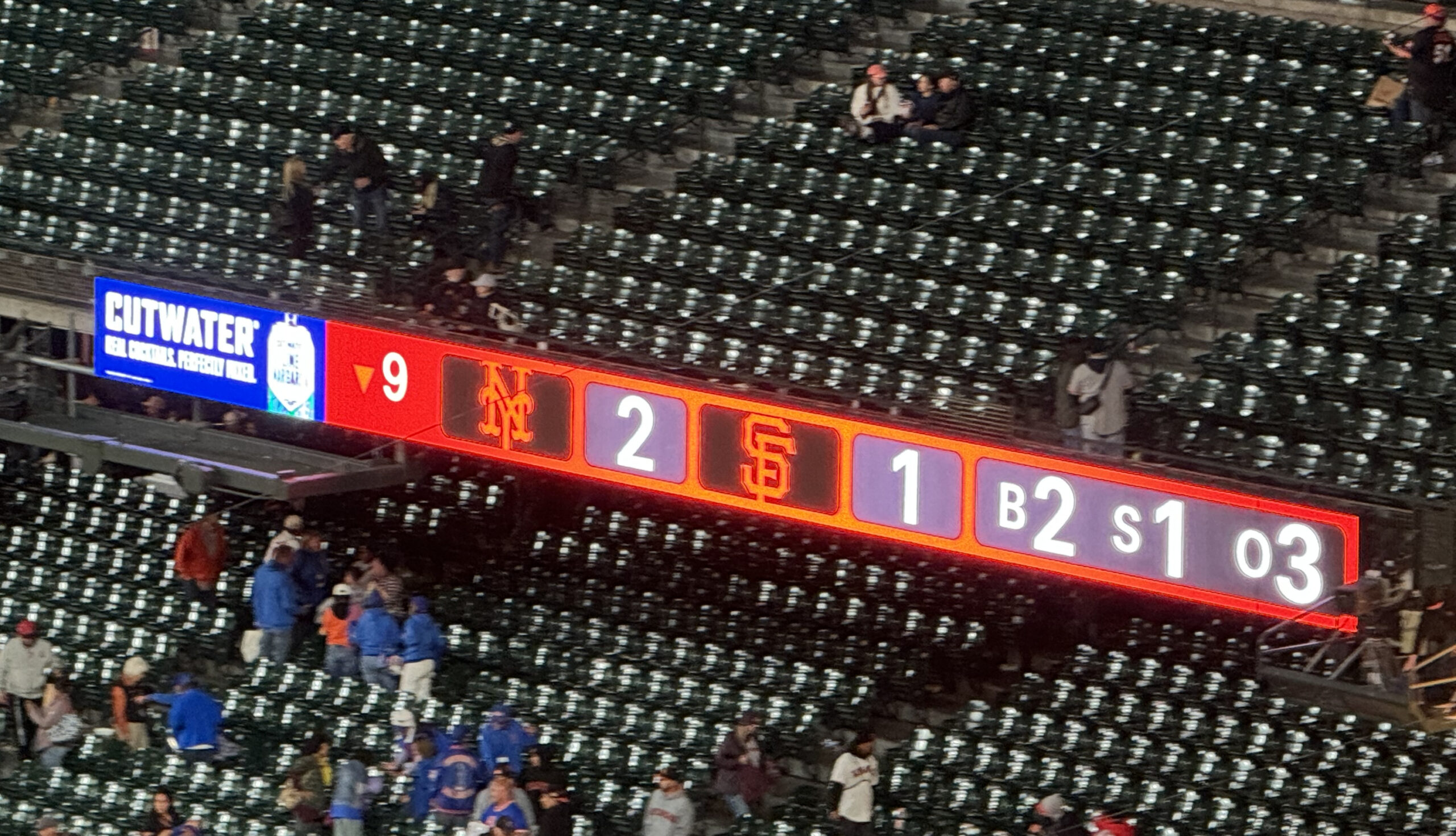 Mets win! Oracle Park, home of the San Francisco Giants