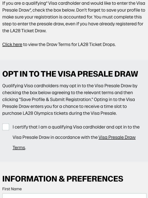 la28 visa presale opt in